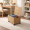Casafield Rolling Filing Cabinet - Water Hyacinth File Organizer with Lid and Locking Wheels, Home Office Storage for Hanging Folders